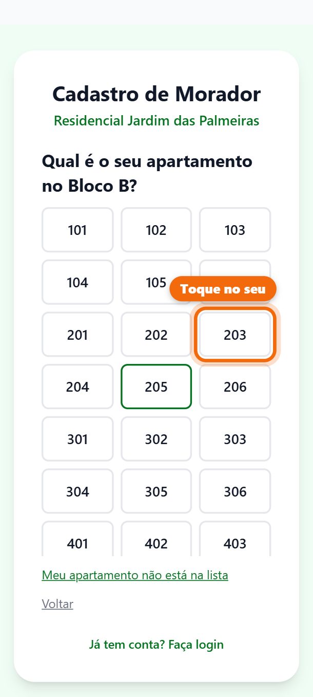 Passo 3: Toca no apartamento.